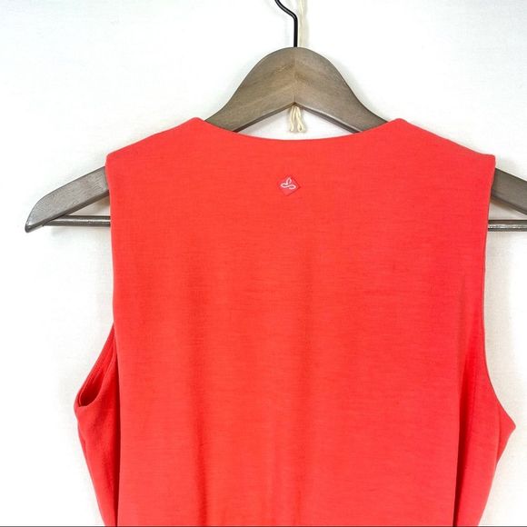 Prana Coral Twist Front Faux Wrap Dress Jersey - Picture 6 of 11